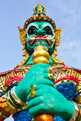 Giant statue in a temple in Thailand.