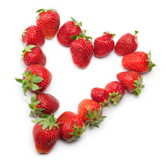 heart-shaped strawberries