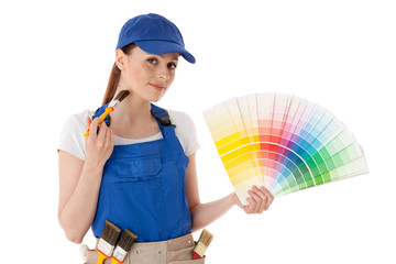 Female construction worker.