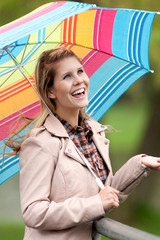 Woman in the rain
