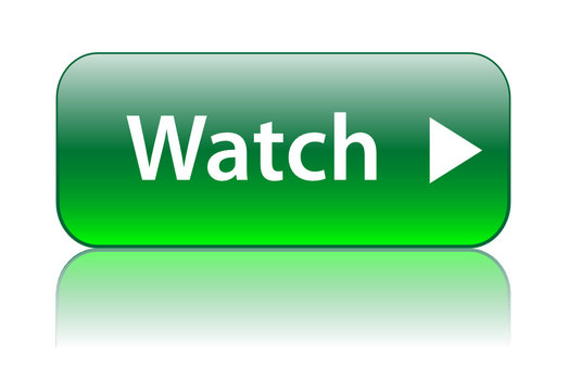 "WATCH" Web Button (play video live media player icon vector)