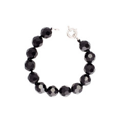 black beads on white