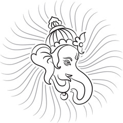 calligraphic Ganesha