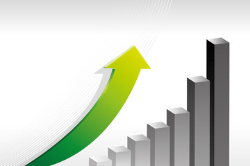 Diagram Aufstieg Pfeil Statistik Erfolg grau 3