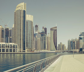 Fototapeta na wymiar Town scape at summer. Dubai.