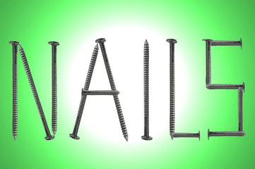 Steel nail background