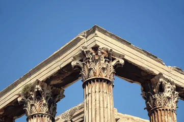 Fotobehang Deatails of Temple of Zeus, Athens © fazon