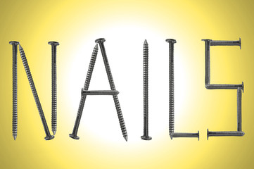 Yellow nails background