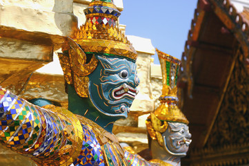 Fototapeta premium Demons at Thailand's Grand Palace