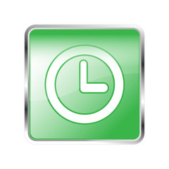 Button Uhr grün