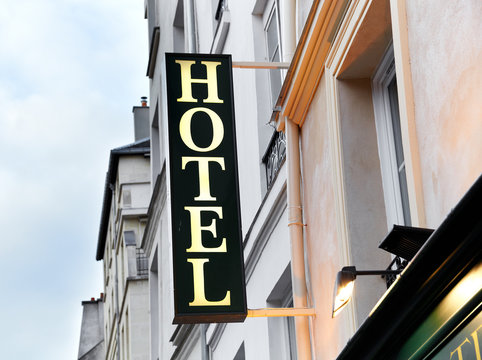 Sign of hotel