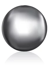Cercles muraux Sports de balle silver metal ball