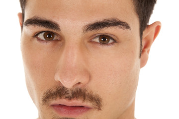 Fototapeta premium man close face serious