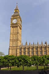Fototapeta na wymiar Big Ben, Westminster Palace, London