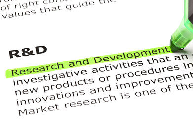 Research and Development highlighted in green