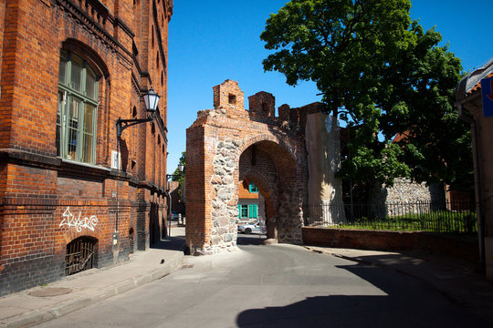 Gateway Teutonic castle-monument in Torun,Poland