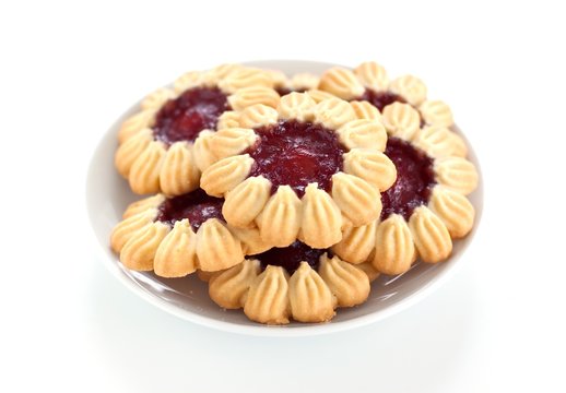 Cookies filled with fruit jam