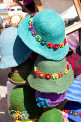 colorful hats at the fair