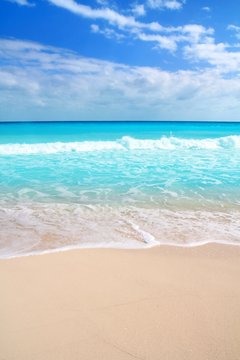 Caribbean turquoise beach perfect sea sunny day