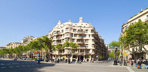 Naklejka premium Widok na Barcelonę, Hiszpania.