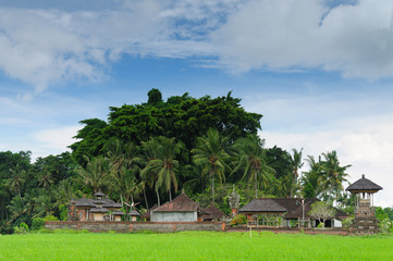 Fototapeta premium Indonesia, Bali, Traditional village