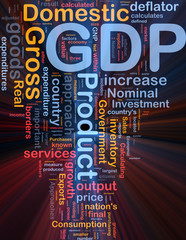GDP economy background concept glowing