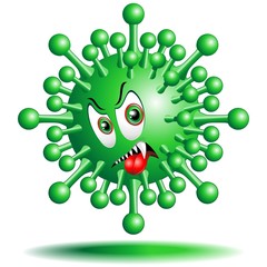 Cellula-Vecteur de dessin animé de virus