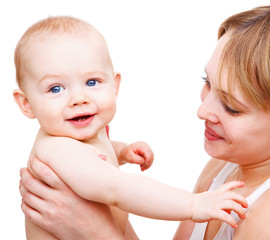 Baby  and his mother