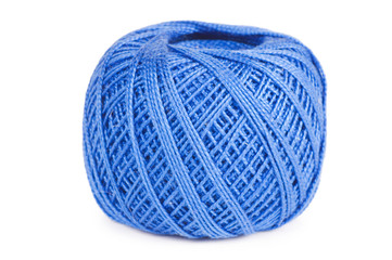 The coil of threads isolated on white background