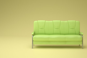 green sofa