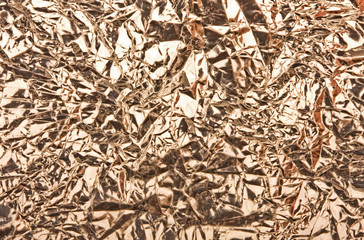abstract aluminum crinkled foil