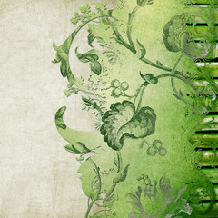 green decorative floral background