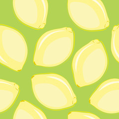 Seamless wallpaper with hand drawn lemons