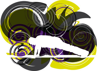 Gymnast. Vector illustration.