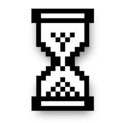Fotobehang Pixel Computermuis computermuisaanwijzer zandloper 2