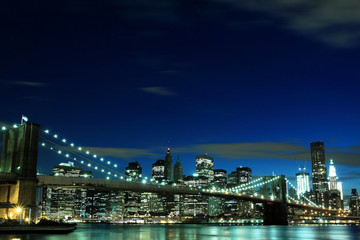 Brooklyn Bridge At Night, New York City