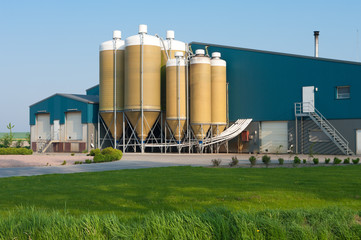 silos on farm