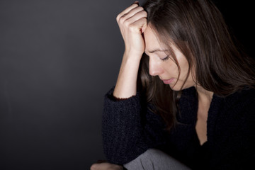 Frau depressiv