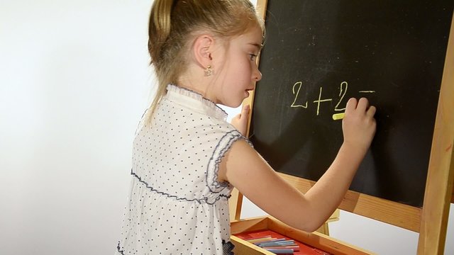 la bambina e la matematica