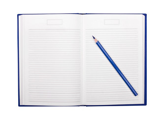 Pencil and organizer on white background