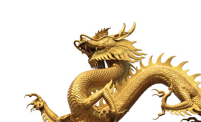 Obraz premium Golden dragon statue