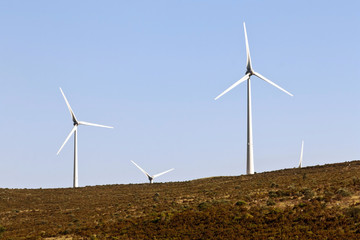 Wind Turbines on a mountain