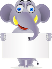 elephant and blank sign