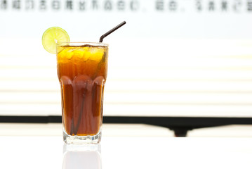 drink in a glass