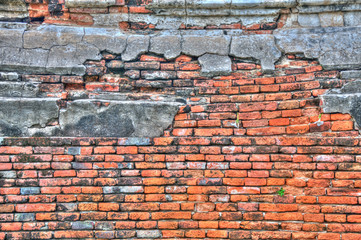 the ancient brick wall