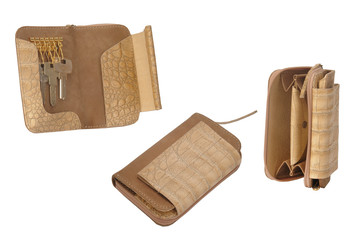 housekeeper with keys, purse and wallet