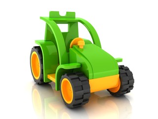 toy car on white background 3D