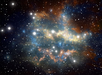 Fototapeta na wymiar Colorful space star nebula