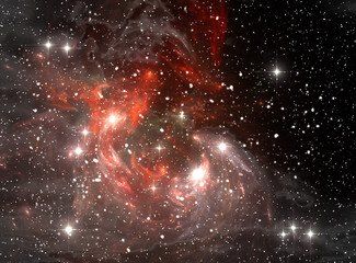 Fototapeta na wymiar Kolorowe nebula Space Star