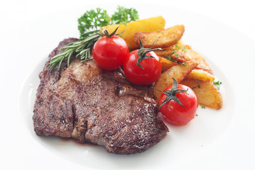 Steak with Potato Wedges